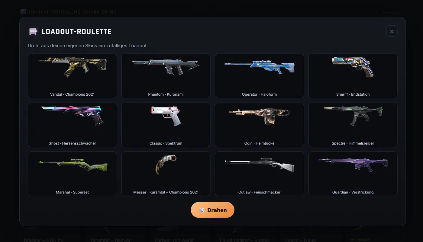 Loadout-Roulette in Valorant-Spind